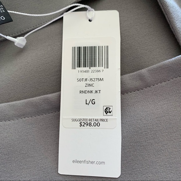 Eileen Fisher NWT Asymmetrical Zip Jacket Stretchy - Picture 13 of 16